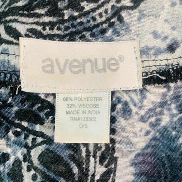 Avenue One Size Short Sleeve Open Shawl Cardigan Kimono Slate Blue Grey Fringe - Picture 9 of 9